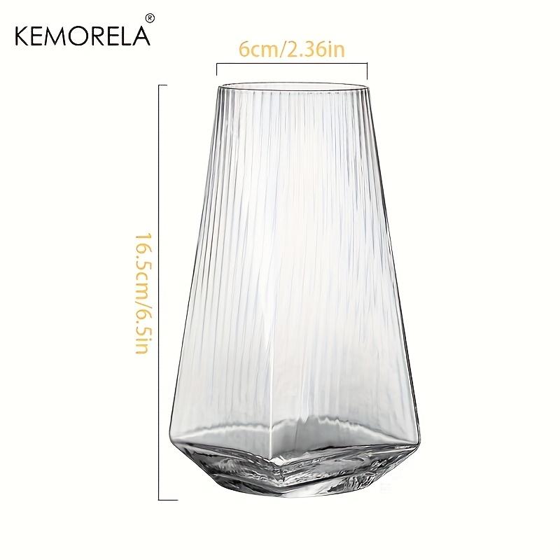 KEMORELA 500ML Vertical Geometric Highball Glass Modern Cocktail Drinking Glass for Water Beer Juice - Practical & Stylish