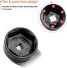 Oil filter wrench, fuel filter removal tool compatible with various vehicles, including 24 27 29 30 32 36 38mm oil canister socket - 7 pack
