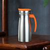 Carafe thermique à vide en acier inoxydable 1,0 L Bouilloire à thé moderne Pichet pour boissons froides pour le camping Bureaux Fêtes Hôtels Cafés