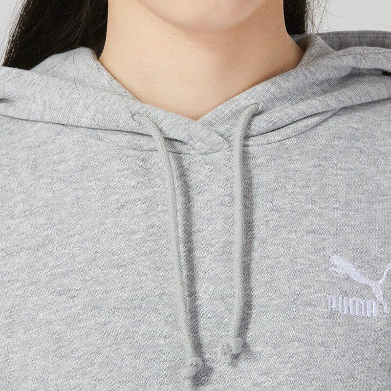 Puma Sweatshirts Women's Gray Hooded Moderate Regular 625398-04