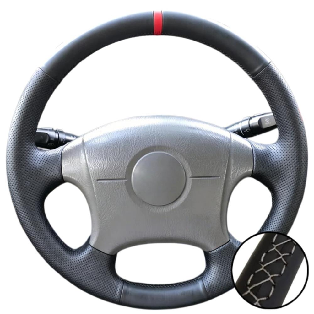 Car Accessories Hand-Stitched Black Non-slip Microfiber Leather 2004-2011 Steering Wheel Cover For Hyundai Elantra