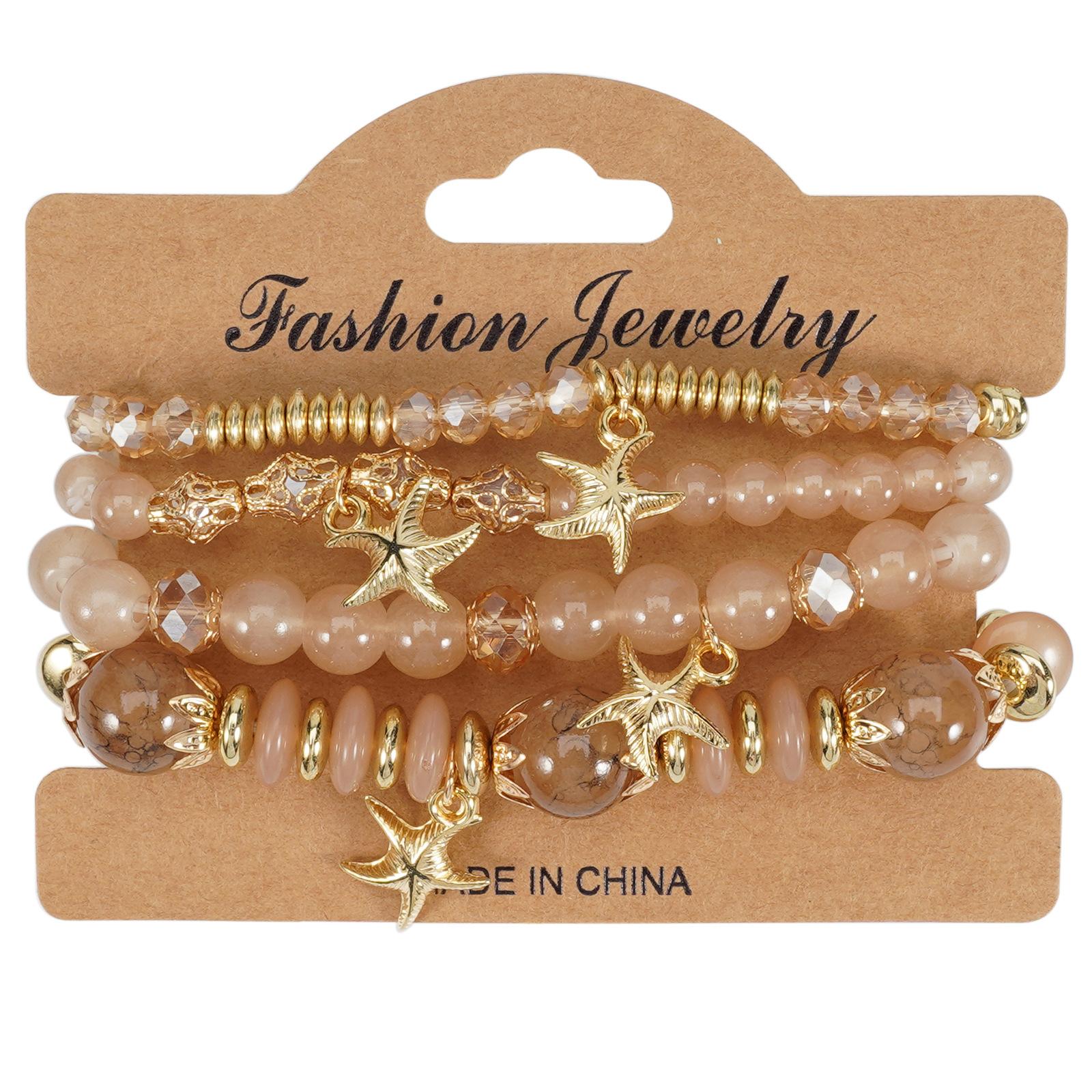 Из Пограничных Браслетов-Украшений Из Европы Америки Подвески-Морские Звезды Искусственные Хрустальные Бусины Богемные Многослойные