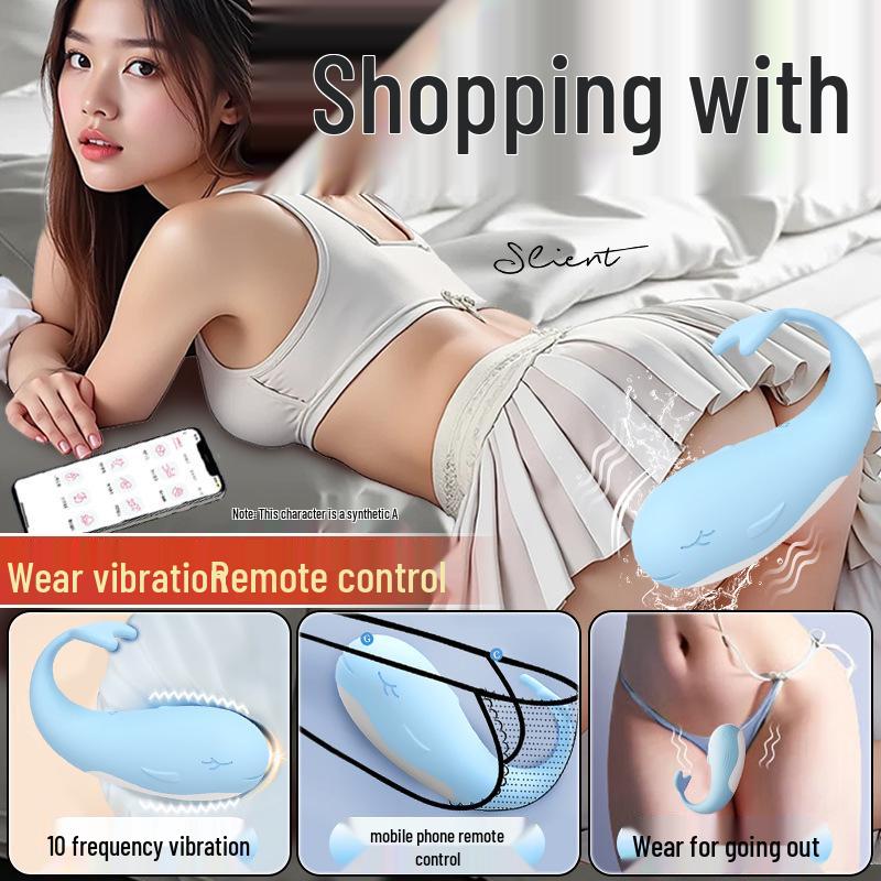 Long Love Little Whale Wearable Vibrator with App Remote Control - Adult Toy for Girls