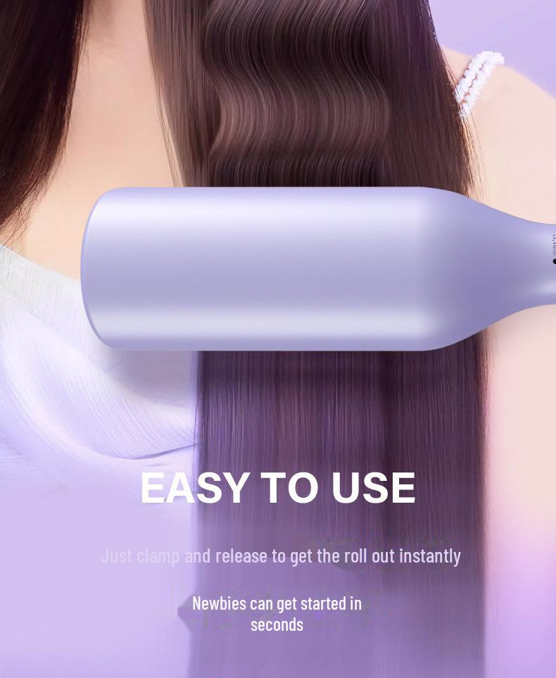 32mm French Deep V Wave Curling Iron - Hair-Friendly, Egg Roll & Water Ripple Styles