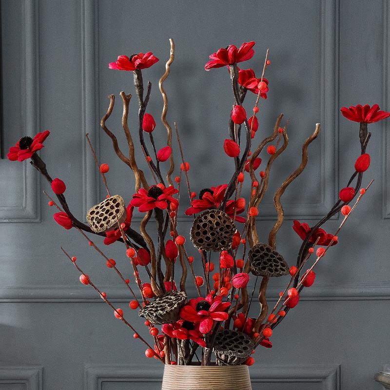 Modern American Large Ceramic Floor Vase for Dry Flowers