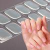 20Tips Transparent Semi Cured Gel Nail Strips Clear Extension Nail Gel Polish Waterproof Long Lasting Gel Nails Stickers
