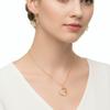 Gold Color Love Charm Earrings Exquisite Silver Color Double Heart Necklace 3Pcs Set Light Luxury Bridal Accessory Set Wedding