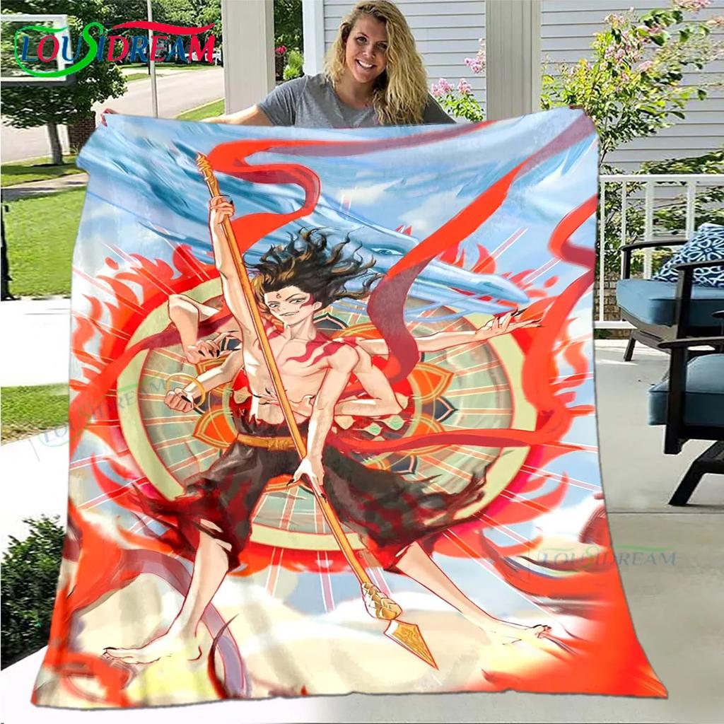 Famous Film Role Nezha Printed Soft Blanket  Living Room Bedroom Sofa Bed Blanket  Gift Portable Picnic Blanket Luxury Gift