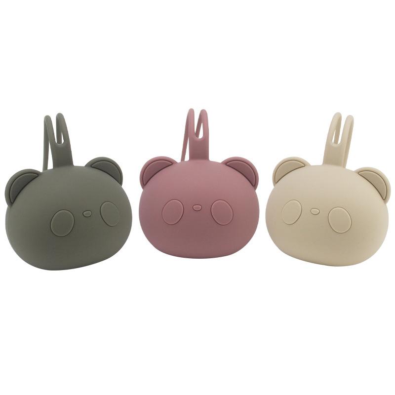 Silicone Nipple Storage Bag For Newborns Food Grade Personalized Kids Pacifier Holder Portable Bear Shape Nipple Case Attachment