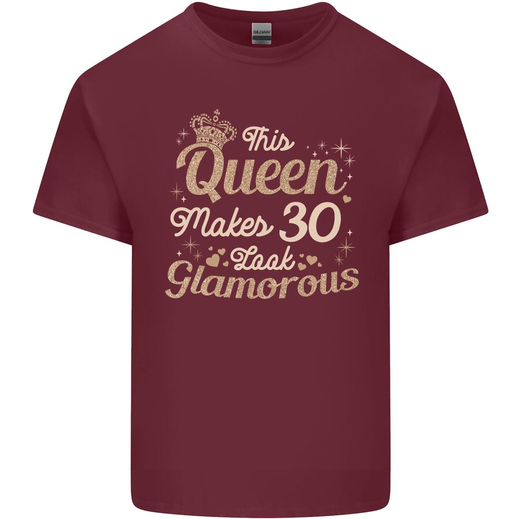 30th Birthday Queen Thirty Years Old 30 Unisexs Light Cotton TShirt