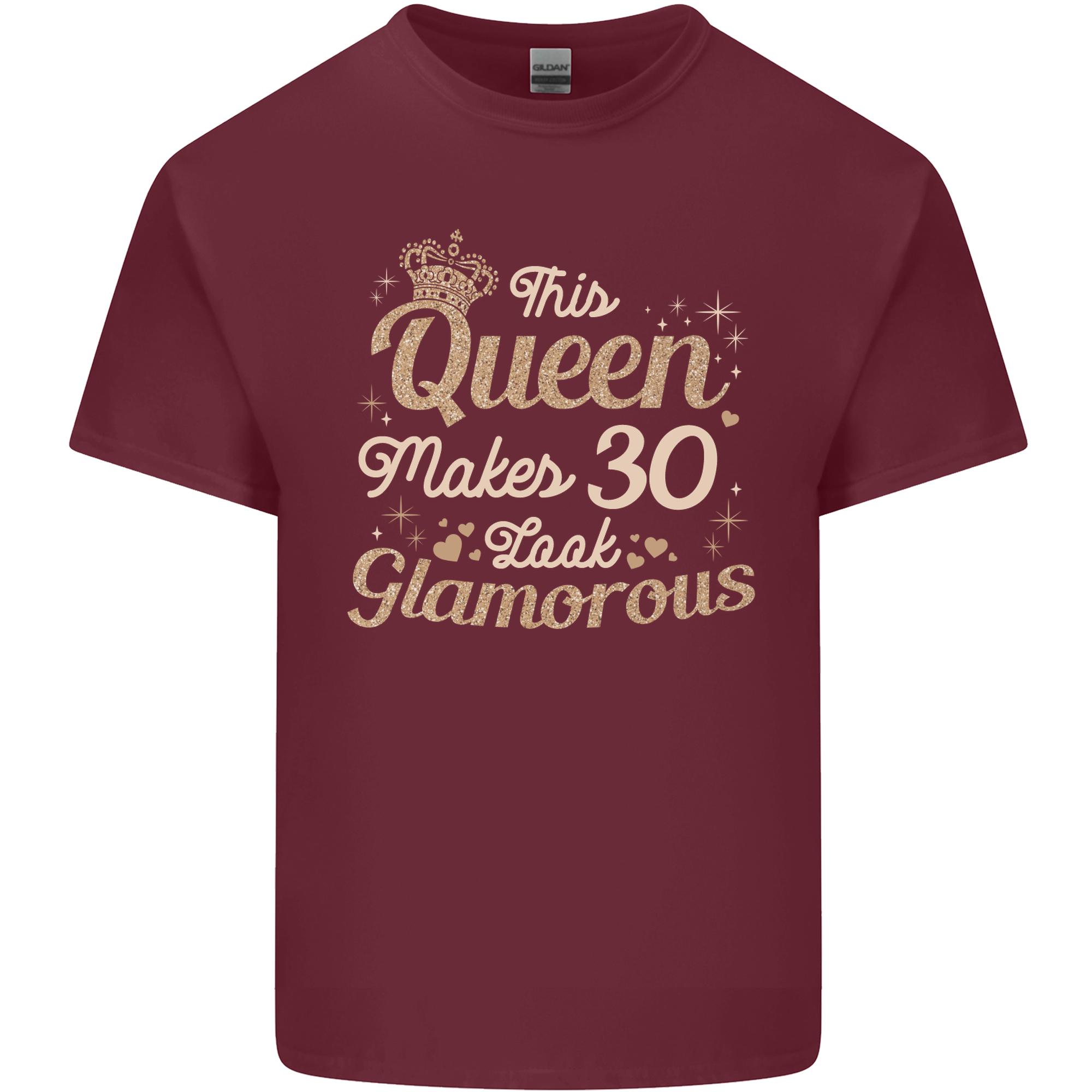 30th Birthday Queen Thirty Years Old 30 Unisexs Light Cotton TShirt S