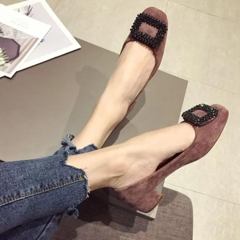 Módne spoločenské lodičky pre dámy, dámske lodičky značky, dámske párty topánky, elegantné nízke podpätky 3 cm, čierne, ružové, nadmerná veľkosť 42