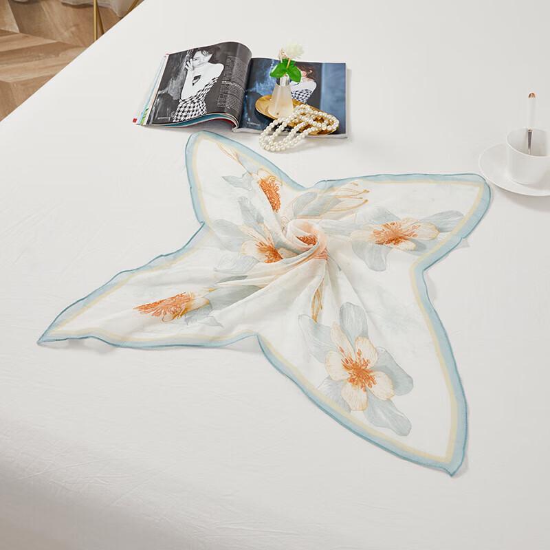 Hengyuanxiang Pearl Chiffon Mulberry Silk Scarf