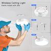 Homelist Newly Upgraded 8000mAh Rechargeable Motion Sensor Ceiling Light | Battery-Operated Wireless Ceiling Light with Remote for Shower, Bathroom,
