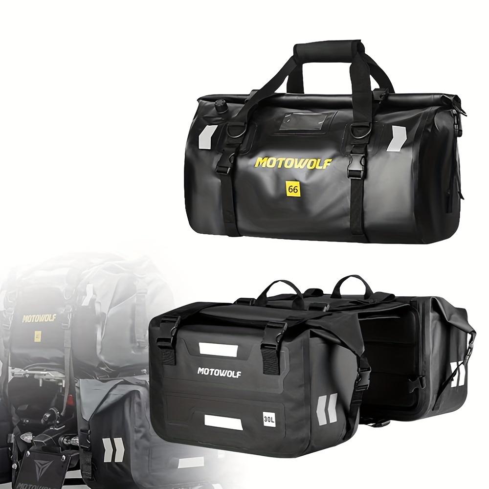 Motorcycle Waterproof Saddlebags Motorcycle Outdoor Long-Distance Riding Large Capacity Side Bag Back Seat Storage Bag