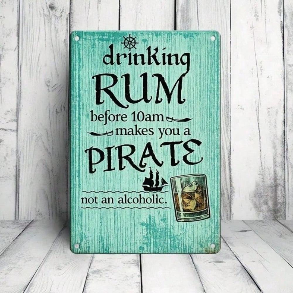 Retro Metal Sign Humorous Bar Decor Wall Art 20x30cm