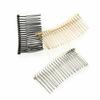 6pcs/lot 10 15 20 30 Teeth Black/Rhodium Hairpin Combs Wedding Hair Accessories Bridal Hair Combs DIY Jewelry Findings