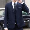 Herren Anzug Mantel Revers Langarm Zwei Knöpfe Anzugjacke Einfarbig Klappentaschen Slim Fit
