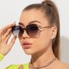 UV Protection Large Frame Sunglasses Street Shooting Retro Sun Glasses Fashion Gradient Eyewear