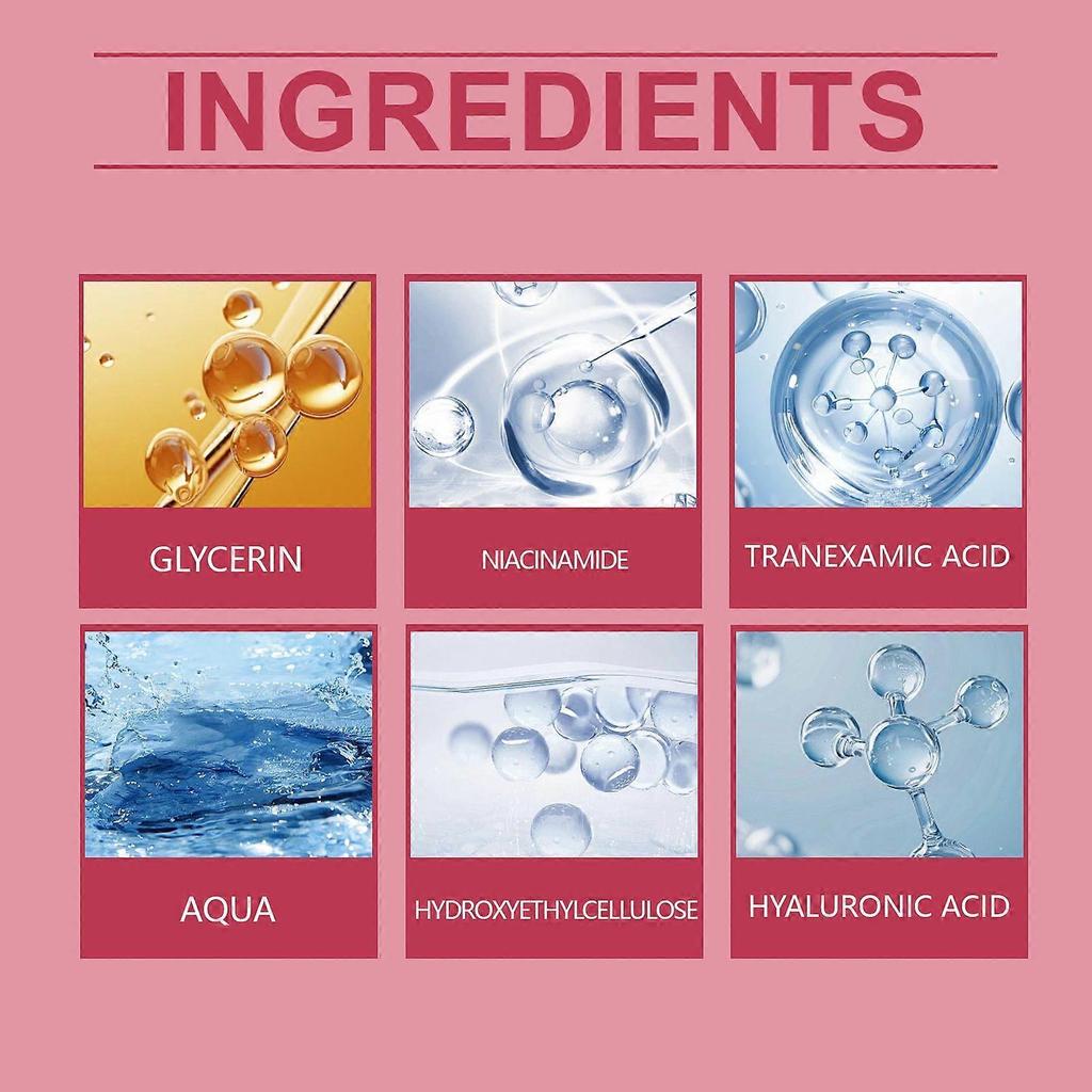 Limited time!!Hoygi Hyaluronic Acid Brightening Serum (Pink) Moisturizing, Deep Hydration, Firming, Improves Facial Skin Tone Essence