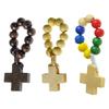 Wooden Rosary Beads 8mm with Crosses Pendant Gift for Prayer & Meditations Beads Religious Accessories