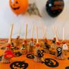 Spider Ghost Halloween Broom Wooden Red Rope Broom Mini Broom Pendant  Halloween Festival