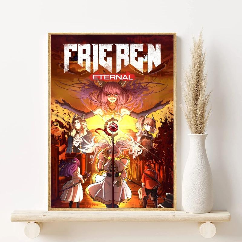 Frieren Anime Poster HD art sticky wall waterproof home living room bedroom bar aesthetic decoration