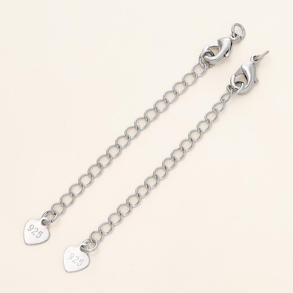 5/10pcs/Pack 14/18K Gold Color Plated Brass Various Extension Chain With Lobster Clasps for DIY Necklace Jewelry Making Findings