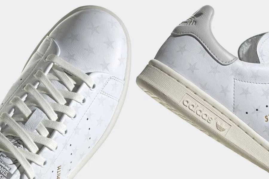 IF9990 atmos × adidas Stan Smith LUX GOLD STAR Off White Grey Sail Ivory