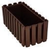 Balcony Flowerpot Box For Railing Terrace Rustic Brown 40Cm