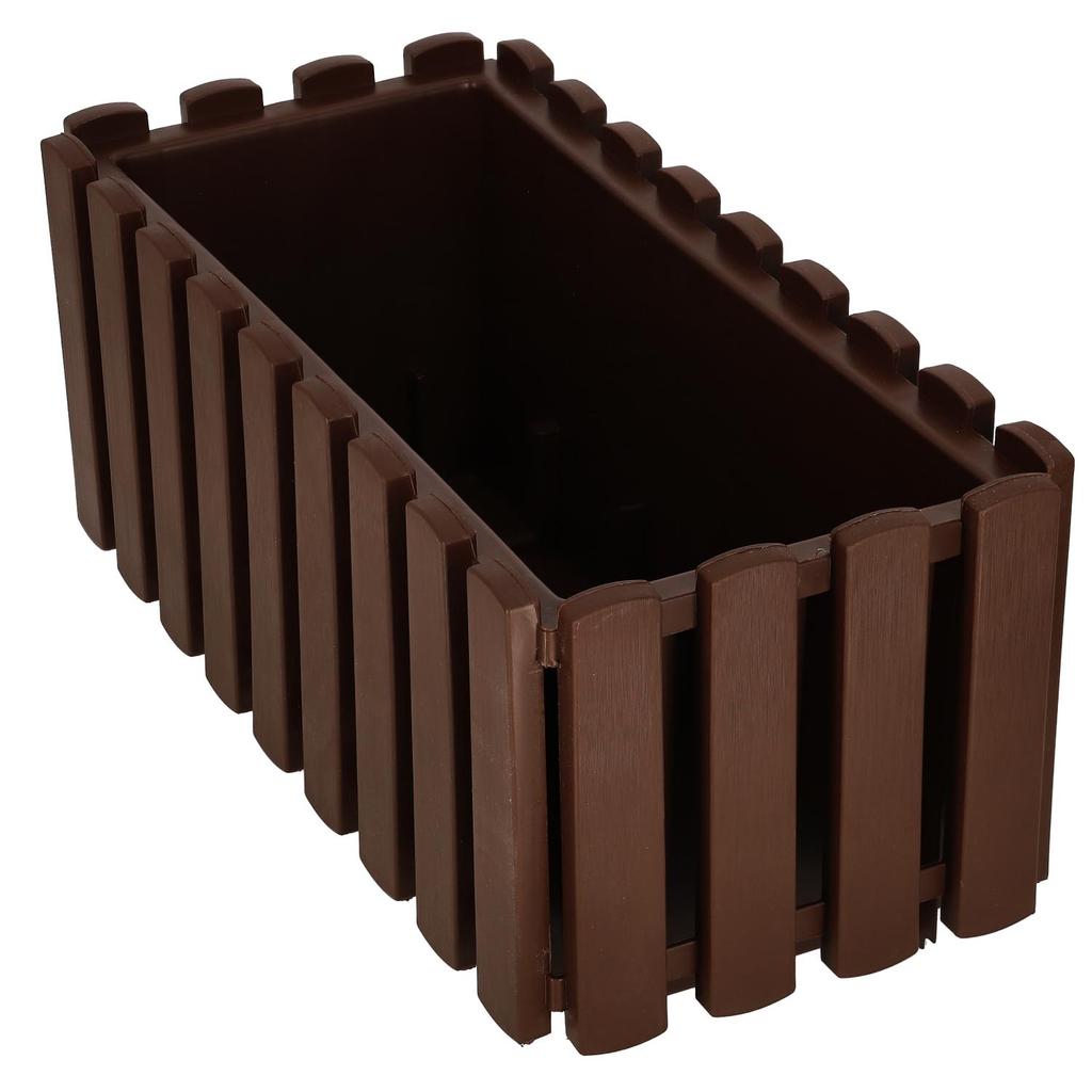 Balcony Flowerpot Box for Railing Terrace Rustic Brown 40cm