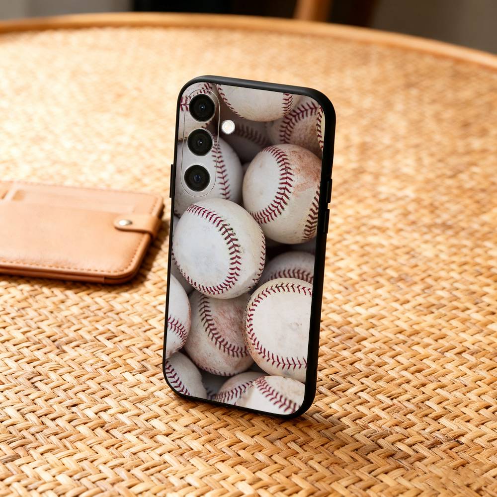 COOL B-Baseball Phone Case For Samsung A73,A21s,A22,A31,A32,A52,A53,A71,A80,Soft Black Shell