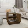 Coffee Table Smoked Oak 55 X 55 X 43 Cm Wood Based Material