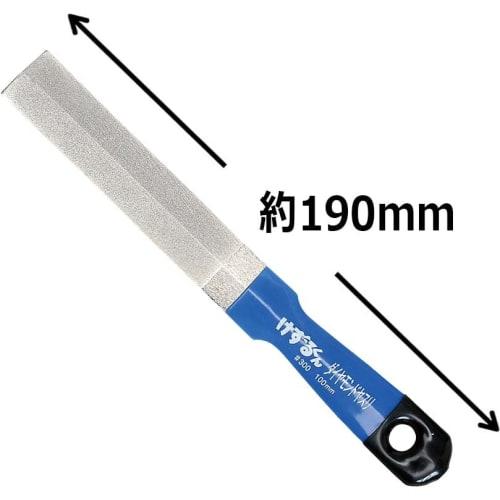 Senkichi Diamond Double-Edged File, Soft Grip, 100mm, for Sharpening Tip Saw Blades