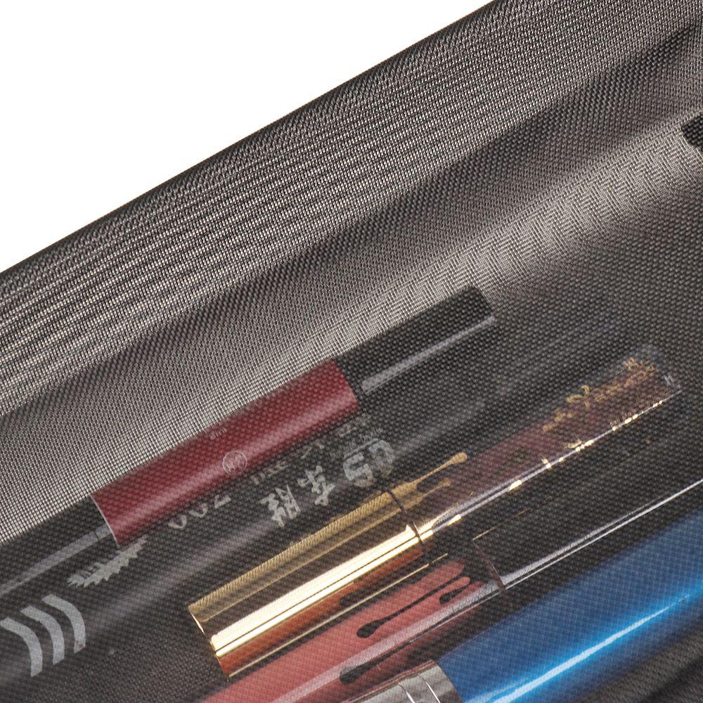 1PC Black Travel Mesh Cosmetic Bag Zipper Makeup Bag For Women Wash Toiletry Bag Makeup Organizer