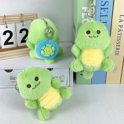 Desenho Animado Pequena Tartaruga Pingente de Mochila Boneca Brinquedo de Pelúcia Fofo Tartaruga Transportadora Máquina de Pegar Boneca Presente de Aniversário