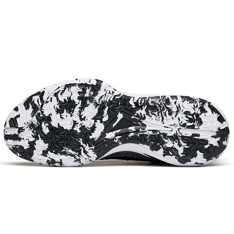 Anta Speed Decision 5 Fabric Shock Absorption Non-Slip Wear-Resistant Low-Top ALTI-FLASH Basketball Shoes Men Sneaker Black Silver 112141605-2