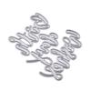 Alphabet Phrase Framework Metal Silvery Stencil Embossing Cutting Dies For Diy Scrapbooking Paper Album Cards Making