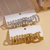 Twelve-piece geometric round pleated silver needle stud earrings cold wind sexy earrings