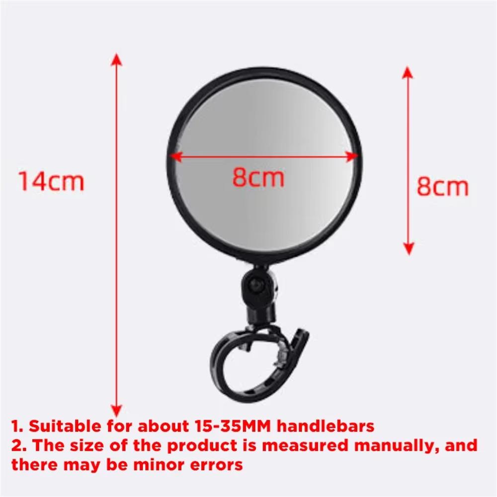 

Universal Rearview Mirror Adjustable Rotating Wide-Angle Bicycle Handlebar Rear View Mirrors for MTB Road Bike Cycling Safety