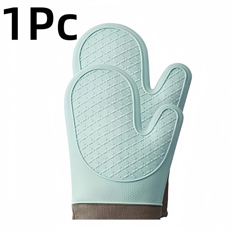 1Pc silicone heat-resistant oven glove, easy to clean oven gloves, high-temperature heat-resistant gloves for kitchen baking