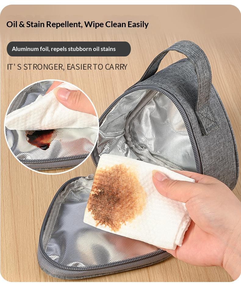 Xiaomi Mini Triangular Aluminum Foil Thermal Lunch Tote Portable Insulated Cooler Bag For Student Bento Lunch Box Carry Storage Handbag