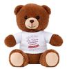 Bear Plush Toy - PLANETEE - Nunours - Soft Touch - Printed T-shirt - 18 Cm