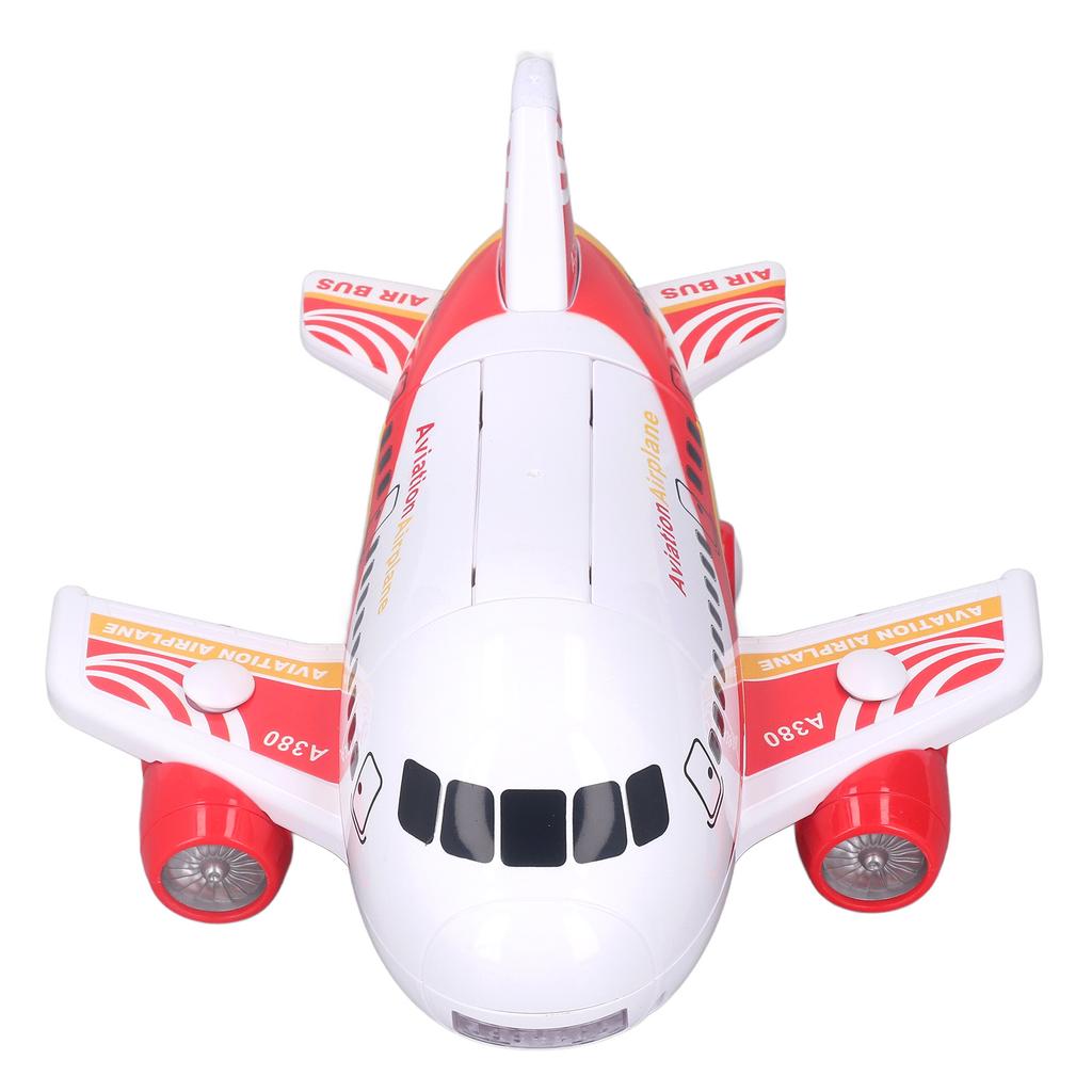 Kids Electric Airplane Toy Lights Music Openable Door High Simulated Aircraft Model with Water Mist Spray