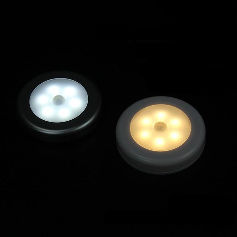 

6LEDs 1W White Motion Sensor Closet Lights for Hallway Bathroom Bedroom Kitchen Warm white light1PC