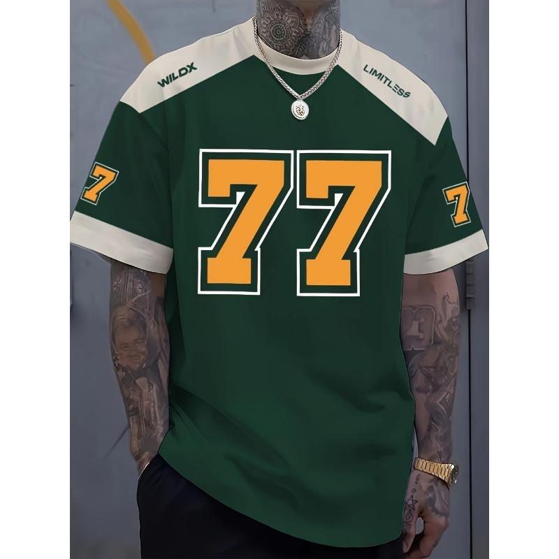 Summer New Men's Fashionable Street Style Trendy Casual Breathable Round Neck Tshiet3D Digital Printed Round Neck Pullover Top