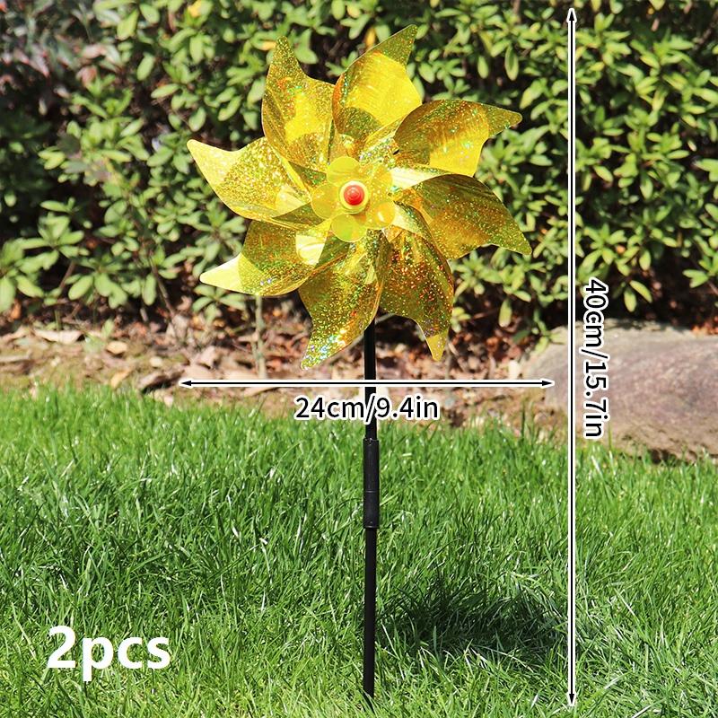 24cm Gartenvogelabwehr Windmühle Outdoor Taubenabwehr Gerät 8-Blatt Windmühle Abwehrer Haus Garten Zubehör
