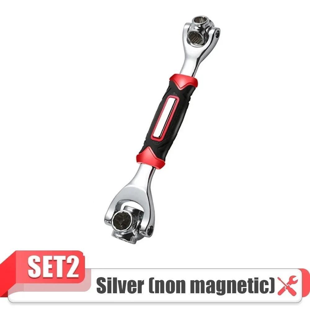 

Вращающийся на 360° двухголовочный гаечный ключ 52 в 1, многофункциональный гаечный ключ, универсальный торцевой гаечный ключ, ручной инструмент для ремонта мебели/автомобиля 52in1-nonmagnetic