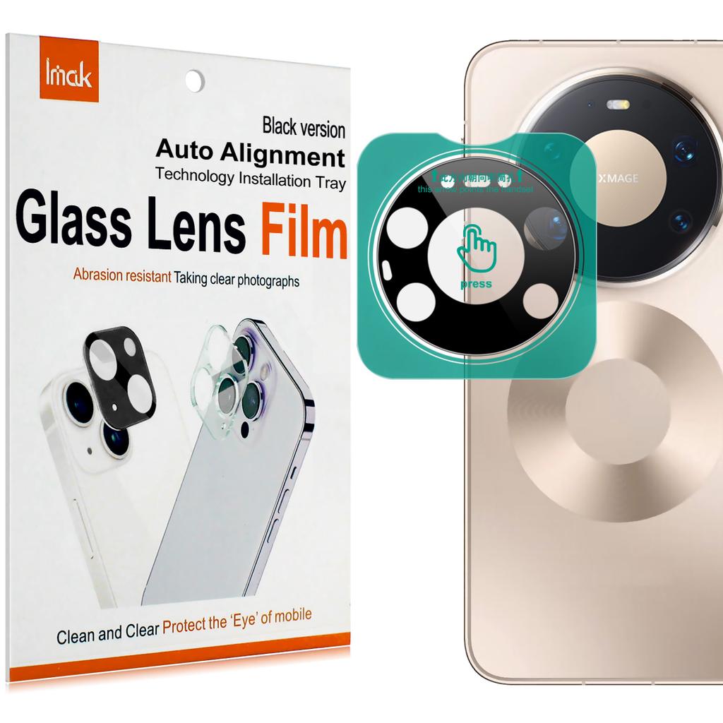 For Huawei Mate 80 Pro Max Glass IMAK High Definition Glass Lens Film Self-positioning Black Version