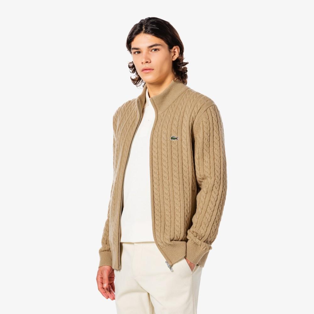 Lacoste Men's Cable Zip-Up Cardigan AH402E-55N02S